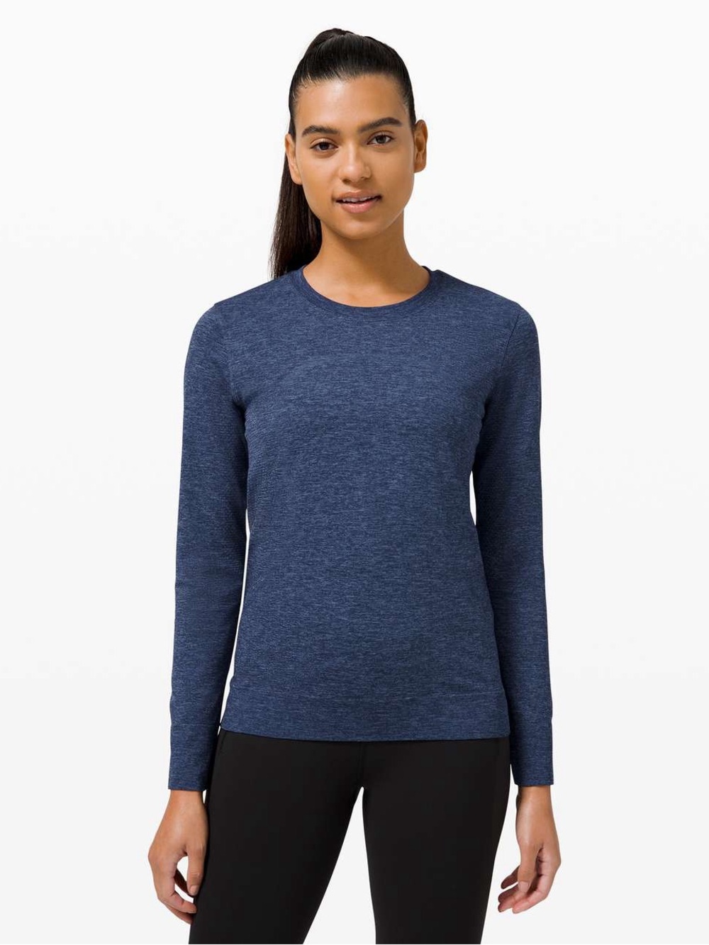 Lululemon Swiftly Breathe Long Sleeve Size 10 - Water Drop / Night Sea